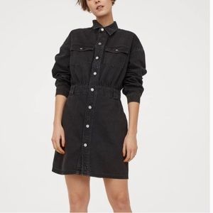 H&M Black Denim Dress sz Small